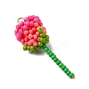 Glass Seed Beaded Rose Pendants PALLOY-MZ00461-03-3
