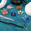 DIY Flower and Butterfly Necklace Making Kit DIY-KS0001-34-5