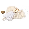 Angel Handmade Woven Macrame Cotton Thread Pendant Decorations HJEW-JM02454-04-3