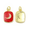 Brass Micro Pave Cubic Zirconia Pendants KK-E068-VB440-2-1