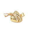 Brass Micro Pave Cubic Zirconia Pendants KK-D426-21B-G-2