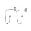 Brass Cube Stud Earrings EJEW-S280-04P-4