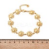 304 Stainless Steel Sun Link Chain Anklets for Women AJEW-C043-01G-3