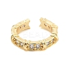 Clear Cubic Zirconia Open Cuff Rings RJEW-U002-09G-2