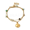 Summer Beach Nuggets Natural Agate(Dyed & Heated) Multi-Strand Bracelets BJEW-P326-07B-G-1