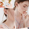 10Pcs Brass Cubic Zirconia Ear Stud Findings KK-BBC0027-62S-5