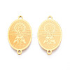 Religion 201 Stainless Steel Oval with Virgin Links Connector Charms STAS-T073-53A-G-1