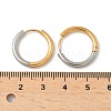 304 Stainless Steel Two Tone Hoop Earrings EJEW-P313-02C-G-5