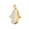 Brass Micro Pave Cubic Zirconia Pendants KK-D426-15G-2