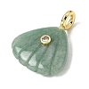 Natural Green Aventurine Carved Pendants G-C282-05J-2