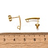 304 Stainless Steel Stud Earrings Findings STAS-D310-09G-01-3