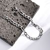 Tarnish Resistant Trendy Women's 304 Stainless Steel Figaro Chain Bracelets LS-STAS-A028-B017P-3