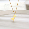 Cute 304 Stainless Steel Pixel Dinosaur Pendant for Women's Daily Wear EK2833-1-1