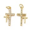 Brass Micro Pave Cubic Zirconia Pendants KK-E068-VB262-1