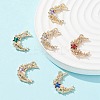 6Pcs 6 Colors Acrylic Rhinestone Pendants FIND-FS0001-39-1-2