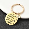 201 Stainless Steel & Brass Letter Keychain KEYC-YW00095-07-1