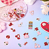 52Pcs 26 Styles Valentine's Day Theme Alloy Enamel Pendants ENAM-TA0002-83-6