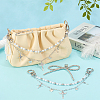 Aluminium Chain & CCB Plastic & Imitated Pearl Acrylic Bead Boot Strap Chains HJEW-OC0001-48-4