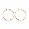 201 Stainless Steel Big Hoop Earrings LS-EJEW-A054-49G-1