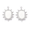 Non-Tarnish 304 Stainless Steel Pendant Cabochon Settings STAS-T065-90P-1