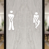 3D Plastic Self-Adhesive Man & Woman Pattern Mirror WC Sign DIY-WH0308-145C-6