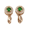 Rack Plating Brass Micro Pave Cubic Zirconia Ice Pick Pinch Bails KK-K340-31RG-1