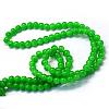 Baking Paint Imitation Jade Glass Round Bead Strands DGLA-Q021-6mm-10-3