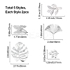 10 Pcs 5 Styles Alloy Napkin Rings AJEW-GF0002-72P-2