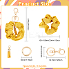 1 Set Cloth Elastic Scrunchie/Scrunchy Hair Ties Keychain KEYC-FG0001-13-2