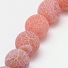Natural Crackle Agate Beads Strands G-G055-8mm-11-1