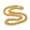 Iron Cuban Link Chain Necklaces for Women Men NJEW-A028-01G-G-1