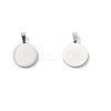 304 Stainless Steel with White Shell Pendants STAS-G268-01G-P-4