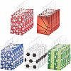 25Pcs 5 Colors Rectangle with Sport Good Pattern Paper Bags CARB-OC0001-01-1