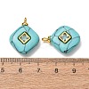Dyed Synthetic Turquoise Pendants GG-CBAA798-03G-02-2
