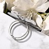 Flower 304 Stainless Steel Open Cuff Ring for Women LS-RJEW-R006-03P-02-3