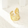 304 Stainless Steel Multi-layer Cuff Rings for Women RJEW-G338-16G-1