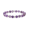 Round Natural Malaysia Jade Bead Stretch Bracelets BJEW-JB09128-4