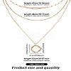 Brass 3 Layer Necklaces NJEW-LP0003-79G-2