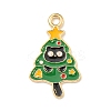 Christmas Kitten Alloy Enamel Pendants X-ENAM-I060-02B-1