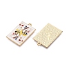 Rack Plating Alloy Enamel Pendants ENAM-N056-392B-KCG-2