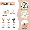 60Pcs 304 Stainless Steel Lobster Claw Clasps STAS-TA0001-46B-4