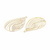 Rack Plating 304 Stainless Steel Filigree Pendants STAS-T057-30G-3
