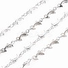 Non-Tarnish 201 Stainless Steel Dolphin & Oval Link Chains STAS-N092-110-1