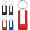 5Pcs 5 Colors PU Leather Keychain KEYC-SC0001-60-1