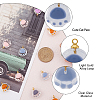 30Pcs 6 Colors Transparent Glass Pendants FIND-FH0006-67-4