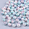 Rainbow ABS Plastic Imitation Pearl Beads OACR-Q174-10mm-05-2