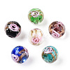 Luminous Handmade Gold Sand Lampwork Beads LAMP-T021-03K-1