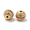 Brass Micro Pave Cubic Zirconia Beads KK-B074-75A-G-2