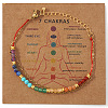 7 Chakras Synthetic Turquoise & Natural Lapis Lazuli & Carnelian Round Beads Double Layers Bracelets CC9331-2-1