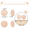 40Pcs 2 Colors 304 Stainless Steel Charms STAS-DC0012-46-2